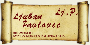 Ljuban Pavlović vizit kartica